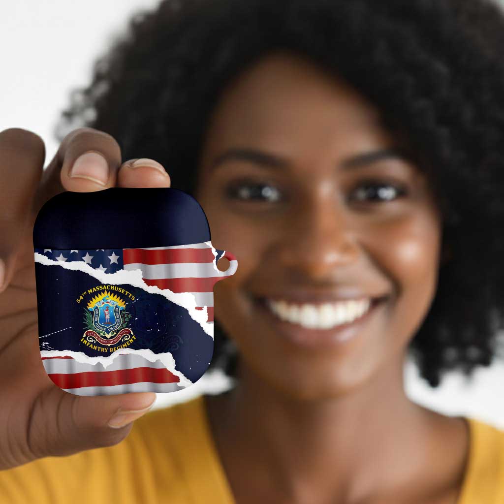 54th Massachusetts Infantry Regiment AirPods Case American Flag Heritage - Wonder Print Shop