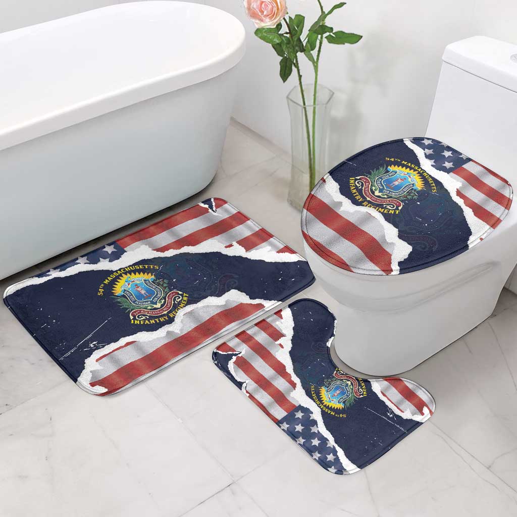 54th Massachusetts Infantry Regiment Bathroom Set American Flag Heritage - Wonder Print Shop