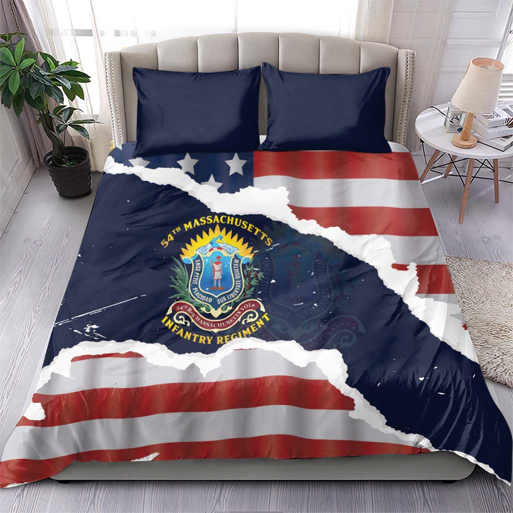54th Massachusetts Infantry Regiment Bedding Set American Flag Heritage - Wonder Print Shop