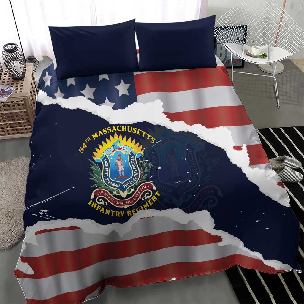 54th Massachusetts Infantry Regiment Bedding Set American Flag Heritage - Wonder Print Shop