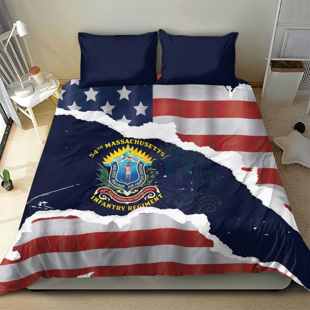 54th Massachusetts Infantry Regiment Bedding Set American Flag Heritage - Wonder Print Shop