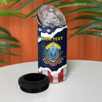 Personalized 54th Massachusetts Infantry Regiment 4 in 1 Can Cooler Tumbler American Flag Heritage - Wonder Print Shop