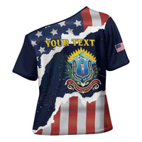 Personalized 54th Massachusetts Infantry Regiment Cross Shoulder Shirt American Flag Heritage - Wonder Print Shop