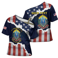 Personalized 54th Massachusetts Infantry Regiment Cross Shoulder Shirt American Flag Heritage - Wonder Print Shop
