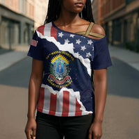 Personalized 54th Massachusetts Infantry Regiment Cross Shoulder Shirt American Flag Heritage - Wonder Print Shop
