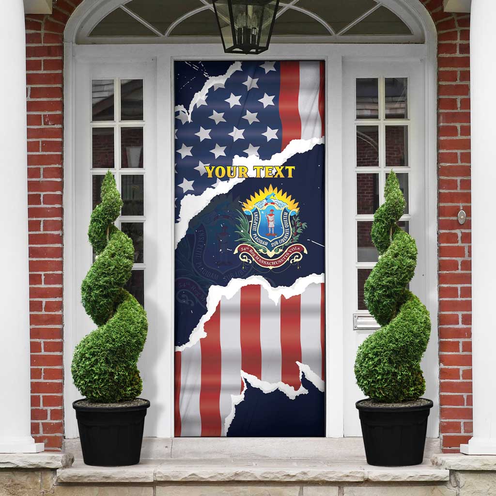 Personalized 54th Massachusetts Infantry Regiment Door Cover American Flag Heritage - Wonder Print Shop