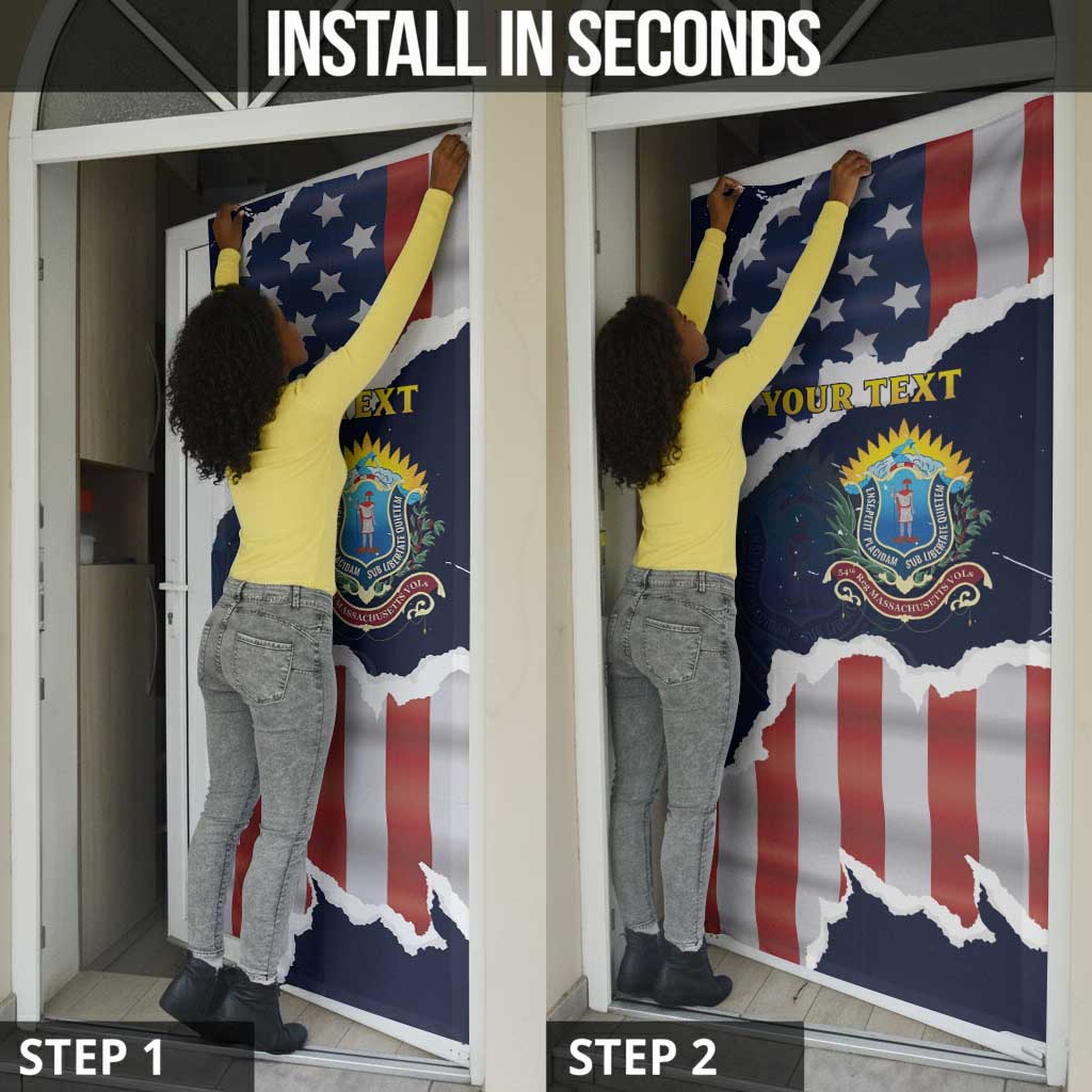 Personalized 54th Massachusetts Infantry Regiment Door Cover American Flag Heritage - Wonder Print Shop
