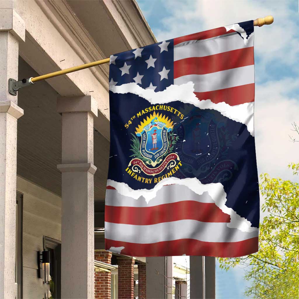 54th Massachusetts Infantry Regiment Garden Flag American Flag Heritage - Wonder Print Shop