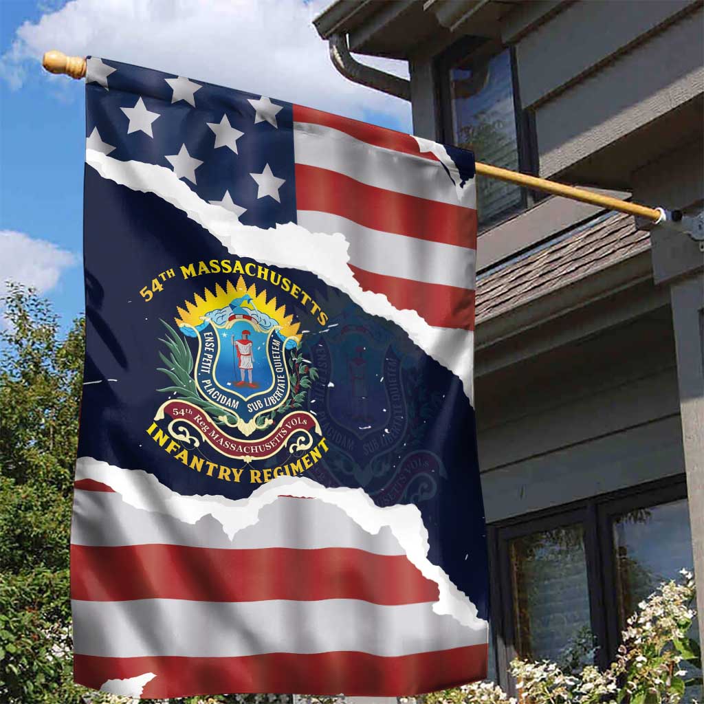 54th Massachusetts Infantry Regiment Garden Flag American Flag Heritage - Wonder Print Shop