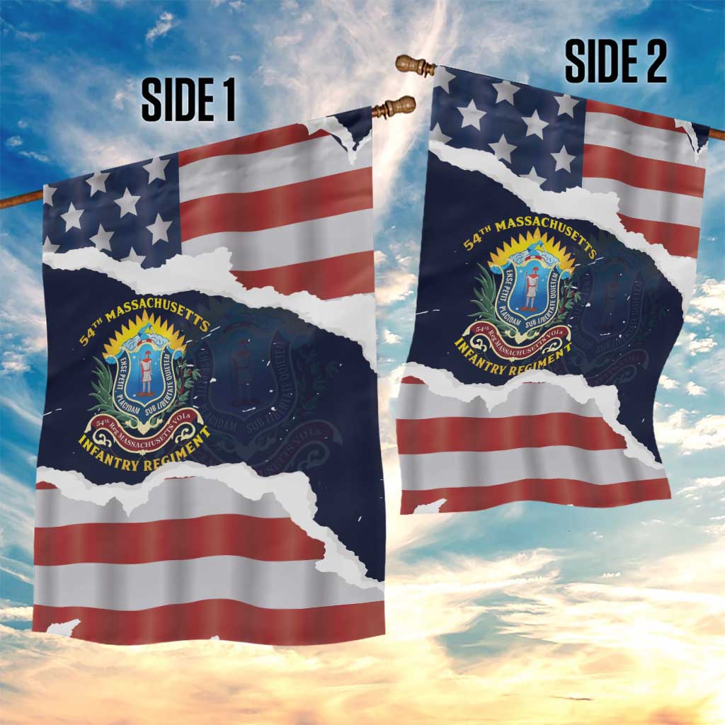 54th Massachusetts Infantry Regiment Garden Flag American Flag Heritage - Wonder Print Shop
