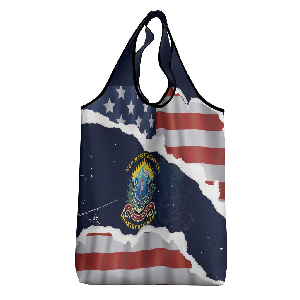 54th Massachusetts Infantry Regiment Grocery Bag American Flag Heritage - Wonder Print Shop