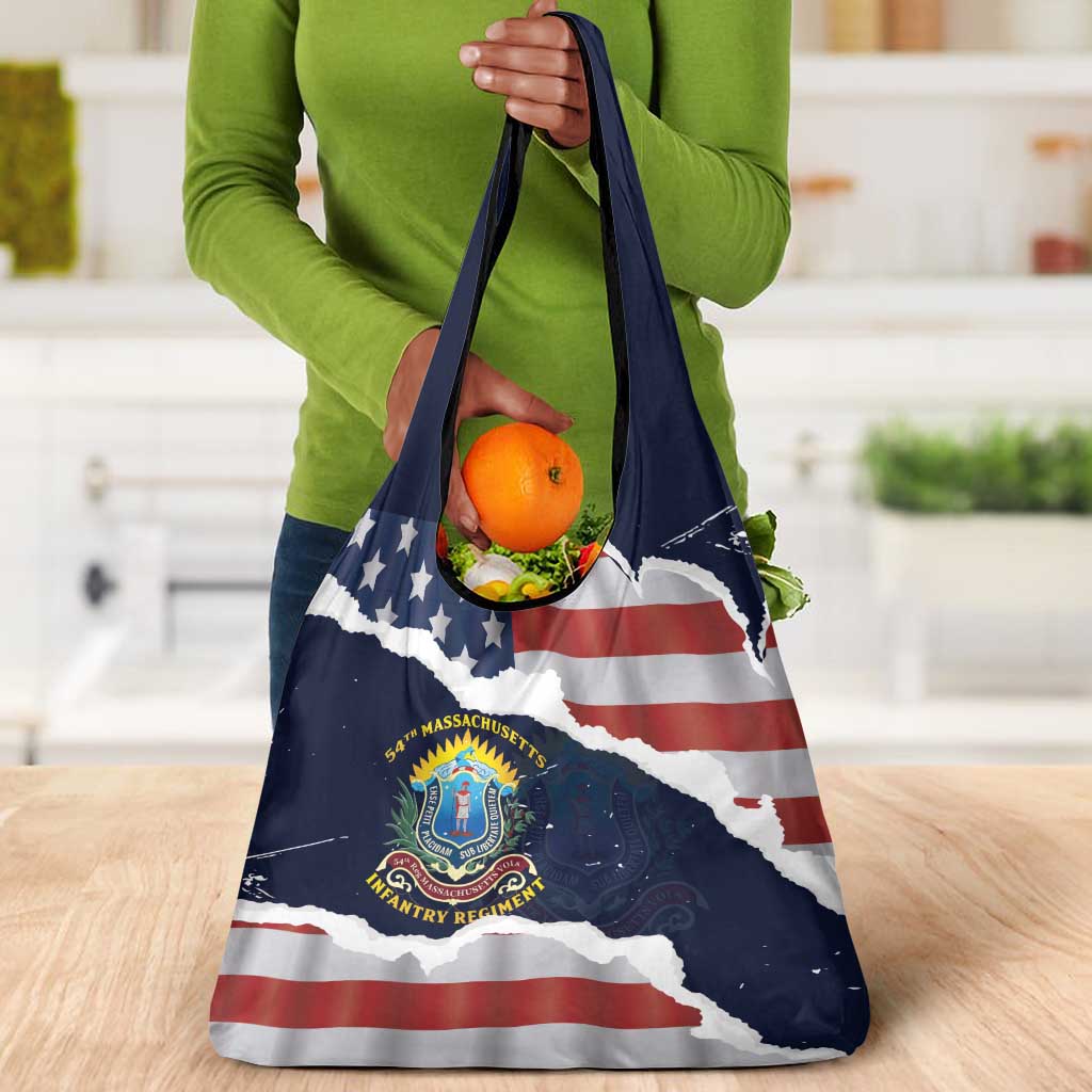 54th Massachusetts Infantry Regiment Grocery Bag American Flag Heritage - Wonder Print Shop