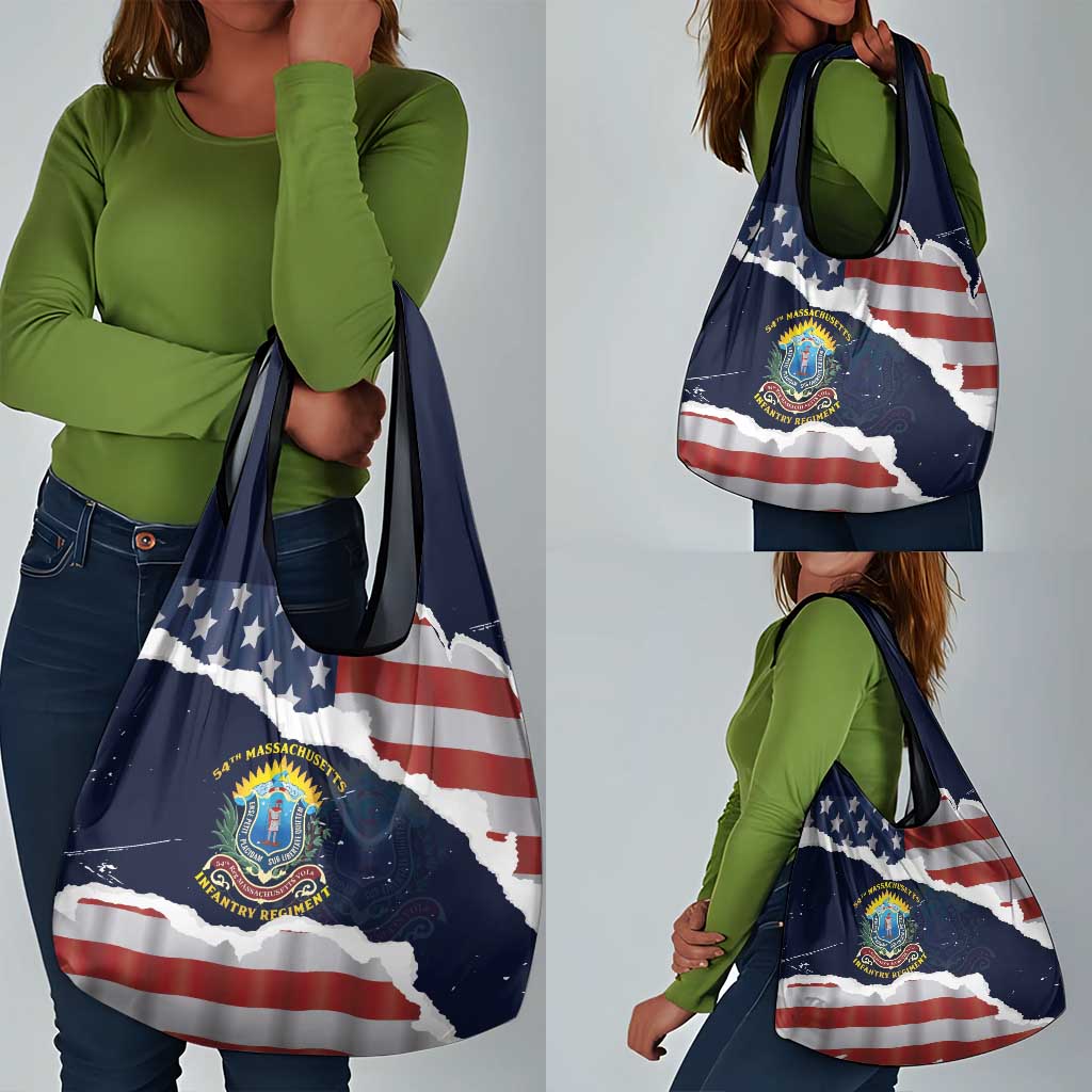 54th Massachusetts Infantry Regiment Grocery Bag American Flag Heritage - Wonder Print Shop