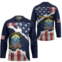 Personalized 54th Massachusetts Infantry Regiment Hockey Jersey American Flag Heritage - Wonder Print Shop