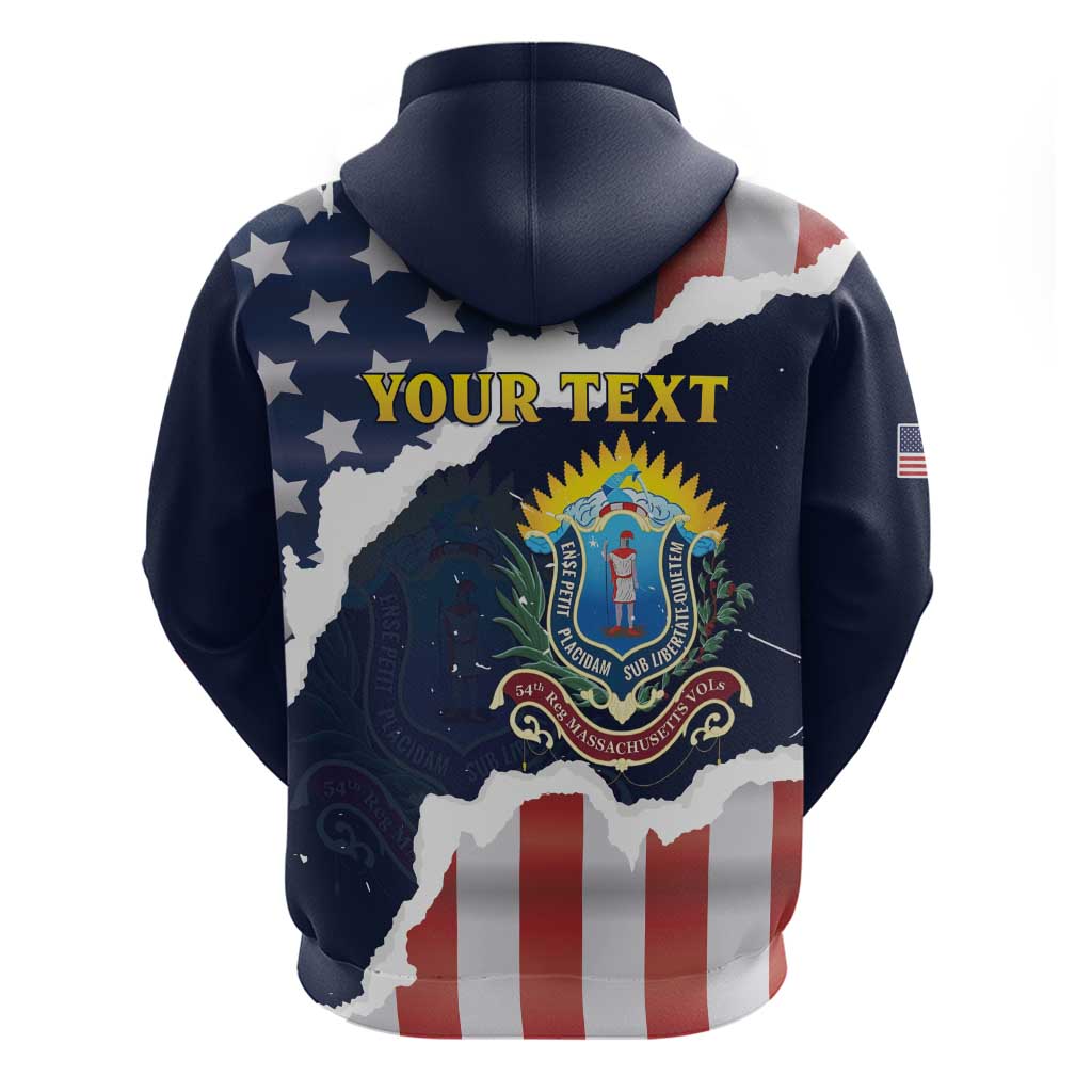Personalized 54th Massachusetts Infantry Regiment Hoodie American Flag Heritage - Wonder Print Shop