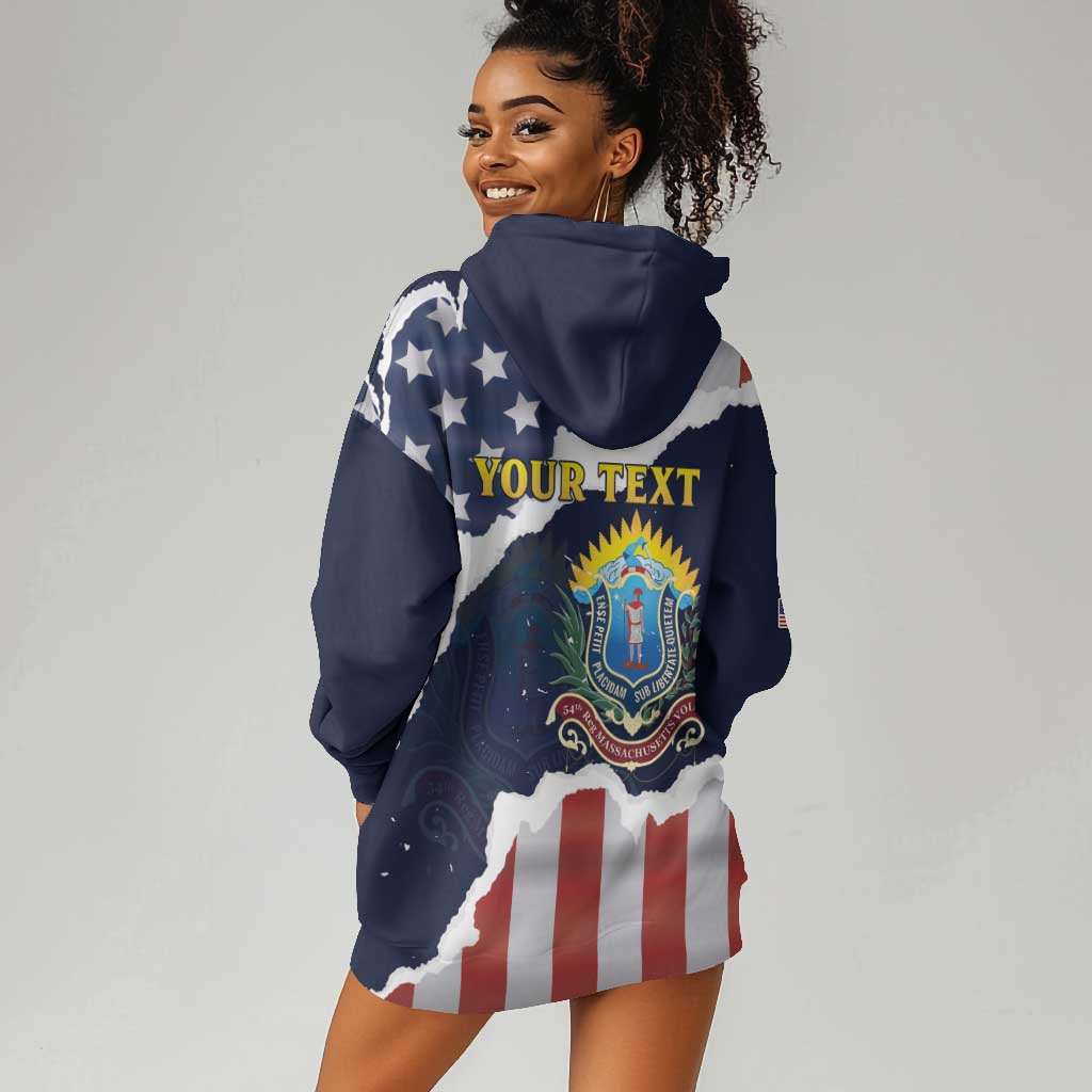 Personalized 54th Massachusetts Infantry Regiment Hoodie Dress American Flag Heritage - Wonder Print Shop