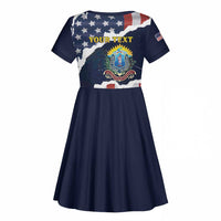 Personalized 54th Massachusetts Infantry Regiment Kid Short Sleeve Dress American Flag Heritage - Wonder Print Shop