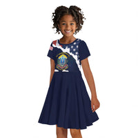 Personalized 54th Massachusetts Infantry Regiment Kid Short Sleeve Dress American Flag Heritage - Wonder Print Shop