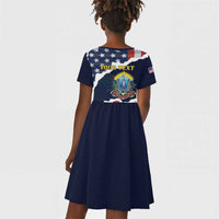 Personalized 54th Massachusetts Infantry Regiment Kid Short Sleeve Dress American Flag Heritage - Wonder Print Shop