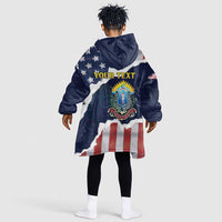 Personalized 54th Massachusetts Infantry Regiment Kid Wearable Blanket Hoodie American Flag Heritage - Wonder Print Shop