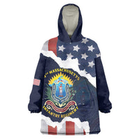 Personalized 54th Massachusetts Infantry Regiment Kid Wearable Blanket Hoodie American Flag Heritage - Wonder Print Shop