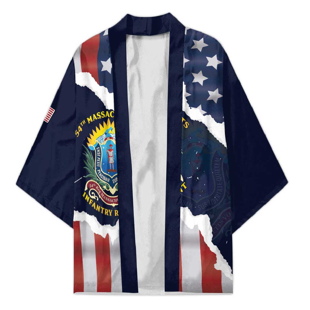 Personalized 54th Massachusetts Infantry Regiment Kimono American Flag Heritage - Wonder Print Shop