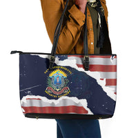 54th Massachusetts Infantry Regiment Leather Tote Bag American Flag Heritage - Wonder Print Shop