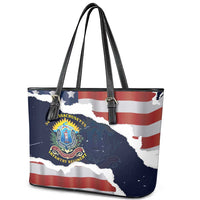 54th Massachusetts Infantry Regiment Leather Tote Bag American Flag Heritage - Wonder Print Shop
