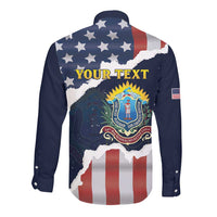 Personalized 54th Massachusetts Infantry Regiment Long Sleeve Button Shirt American Flag Heritage - Wonder Print Shop
