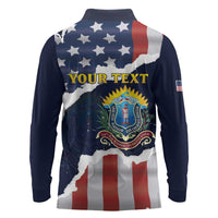 Personalized 54th Massachusetts Infantry Regiment Long Sleeve Polo Shirt American Flag Heritage - Wonder Print Shop