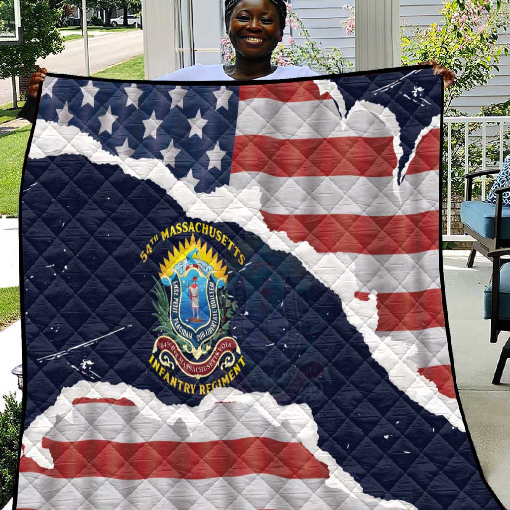 54th Massachusetts Infantry Regiment Quilt American Flag Heritage - Wonder Print Shop