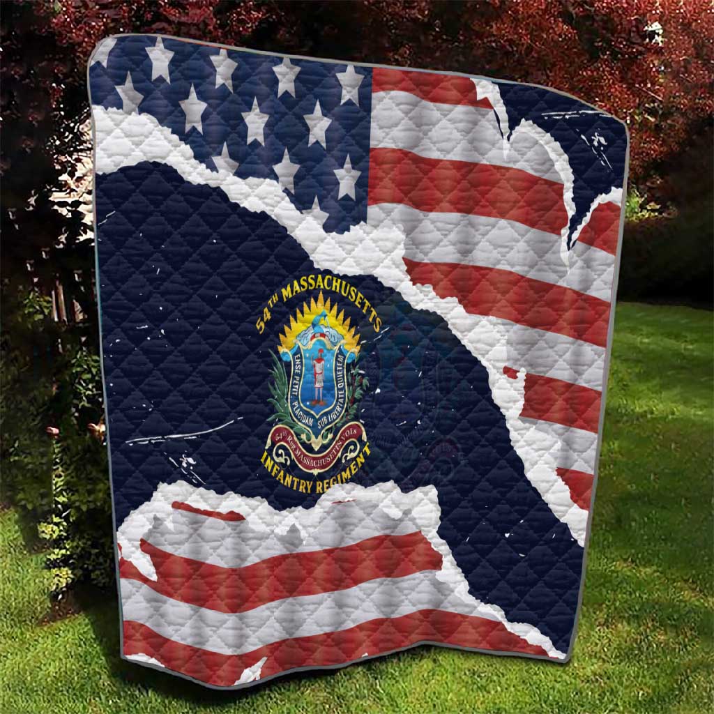 54th Massachusetts Infantry Regiment Quilt American Flag Heritage - Wonder Print Shop