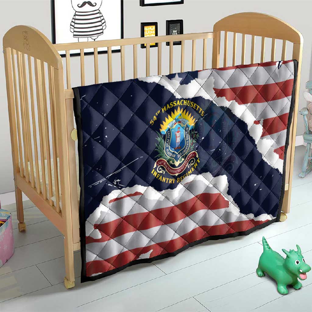 54th Massachusetts Infantry Regiment Quilt American Flag Heritage - Wonder Print Shop