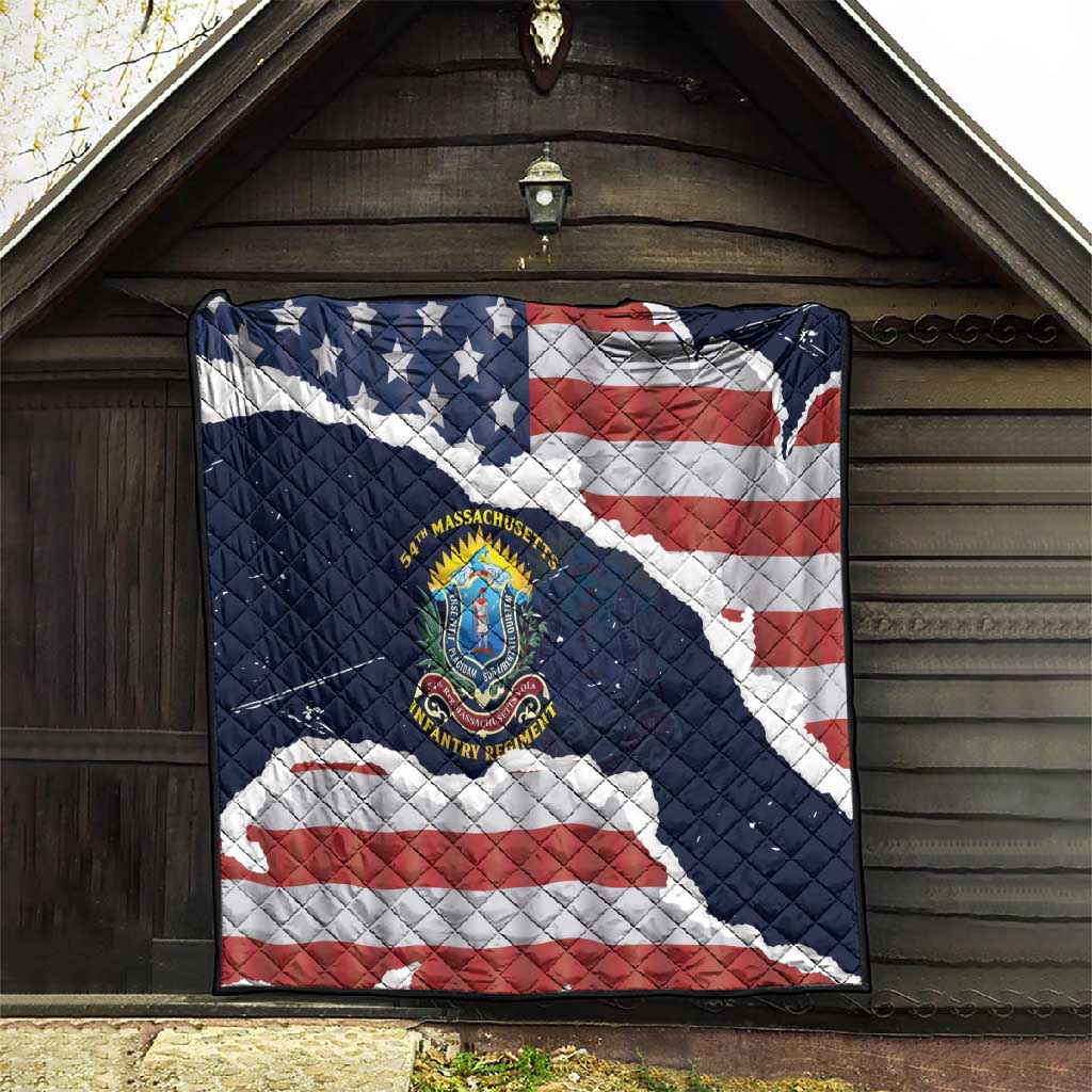 54th Massachusetts Infantry Regiment Quilt American Flag Heritage - Wonder Print Shop