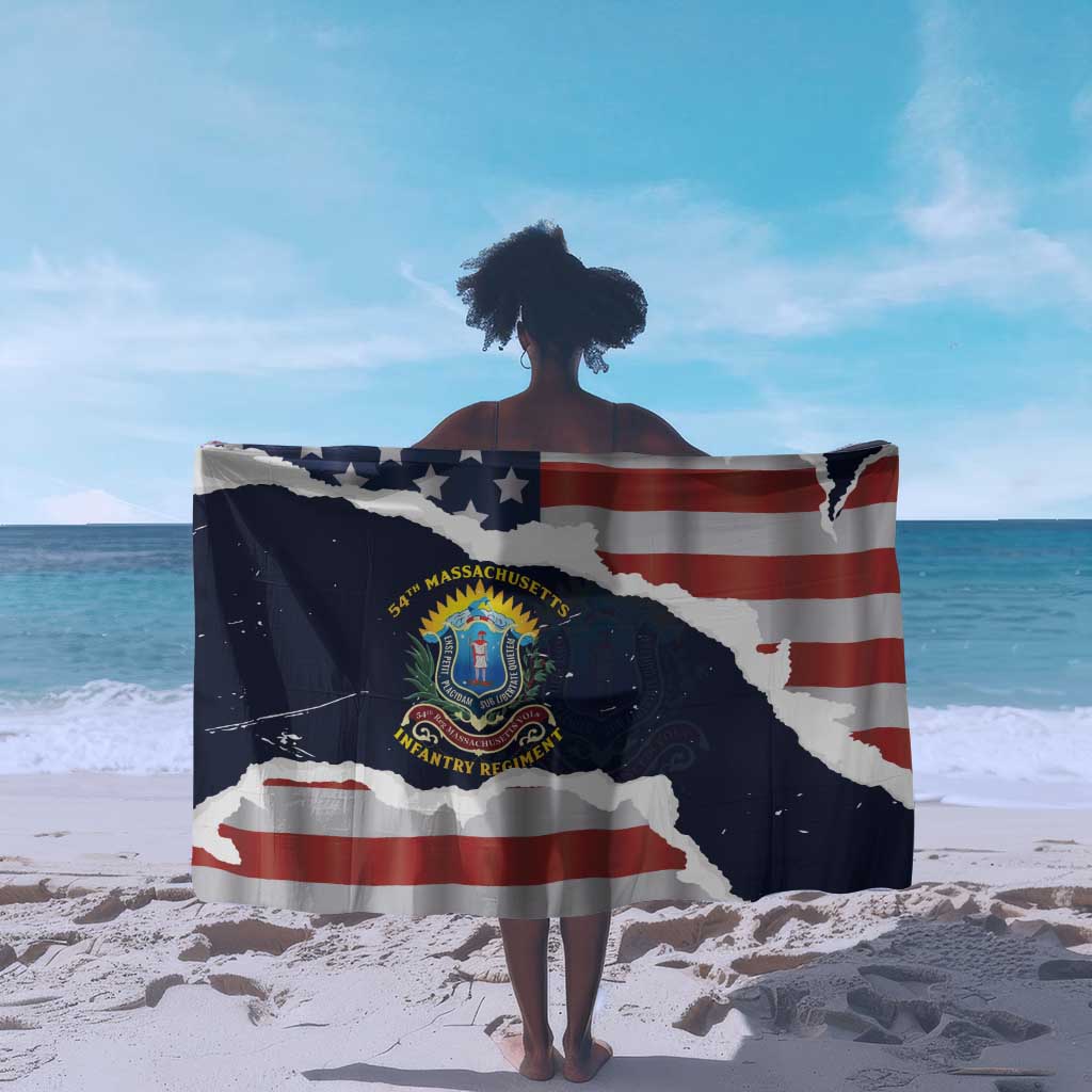 54th Massachusetts Infantry Regiment Sarong American Flag Heritage - Wonder Print Shop