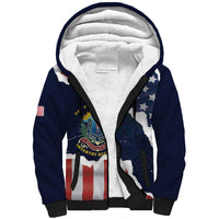 Personalized 54th Massachusetts Infantry Regiment Sherpa Hoodie American Flag Heritage - Wonder Print Shop
