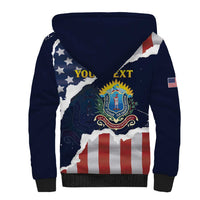 Personalized 54th Massachusetts Infantry Regiment Sherpa Hoodie American Flag Heritage - Wonder Print Shop