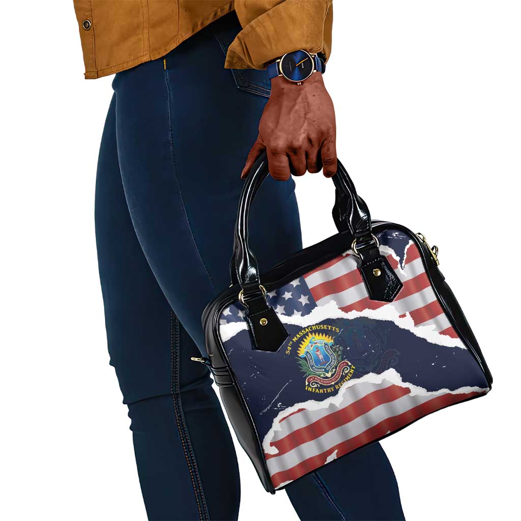 54th Massachusetts Infantry Regiment Shoulder Handbag American Flag Heritage - Wonder Print Shop