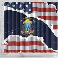 54th Massachusetts Infantry Regiment Shower Curtain American Flag Heritage - Wonder Print Shop