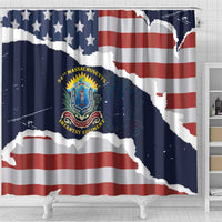 54th Massachusetts Infantry Regiment Shower Curtain American Flag Heritage - Wonder Print Shop