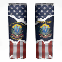 Personalized 54th Massachusetts Infantry Regiment Skinny Tumbler American Flag Heritage - Wonder Print Shop