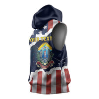 Personalized 54th Massachusetts Infantry Regiment Sleeveless Hoodie American Flag Heritage - Wonder Print Shop