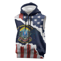Personalized 54th Massachusetts Infantry Regiment Sleeveless Zip Hoodie American Flag Heritage - Wonder Print Shop