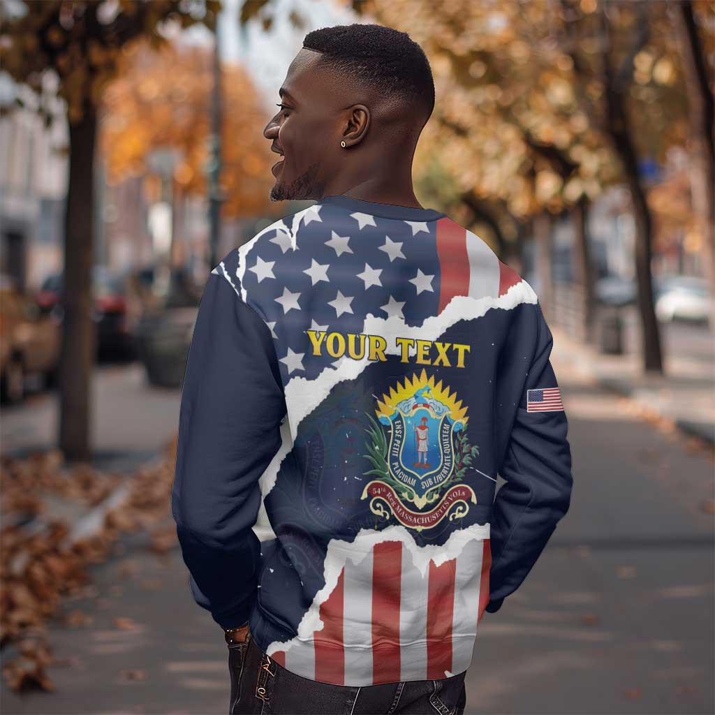 Personalized 54th Massachusetts Infantry Regiment Sweatshirt American Flag Heritage - Wonder Print Shop