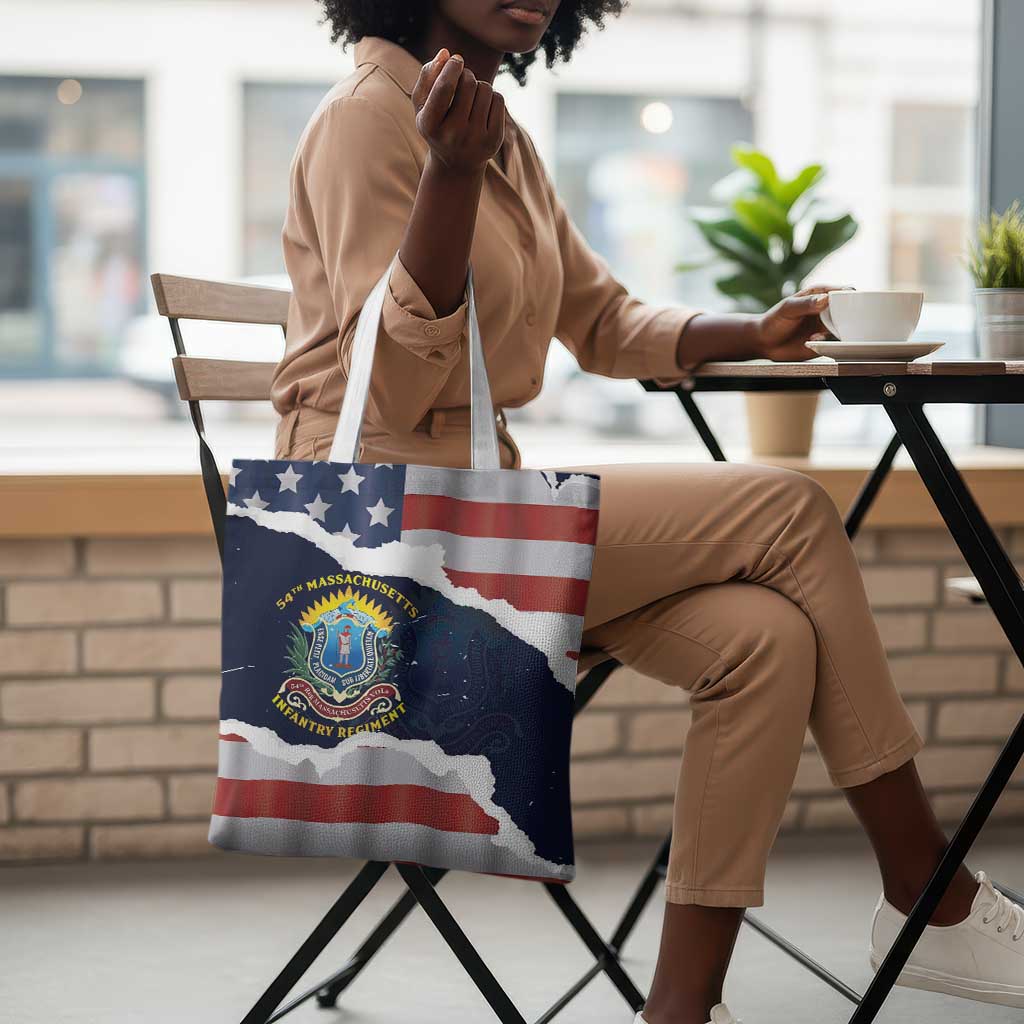 54th Massachusetts Infantry Regiment Tote Bag American Flag Heritage - Wonder Print Shop