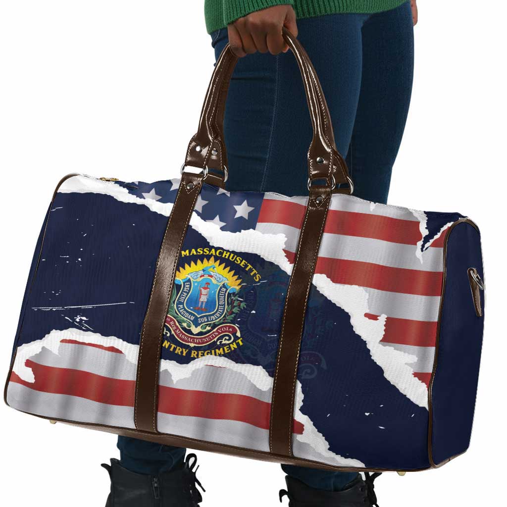 54th Massachusetts Infantry Regiment Travel Bag American Flag Heritage - Wonder Print Shop