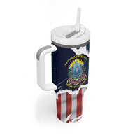Personalized 54th Massachusetts Infantry Regiment Tumbler With Handle American Flag Heritage - Wonder Print Shop