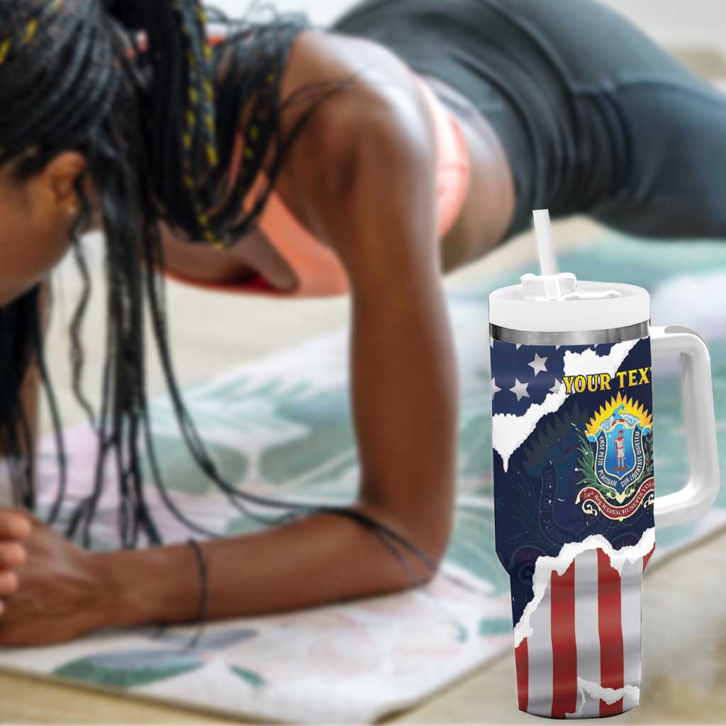 Personalized 54th Massachusetts Infantry Regiment Tumbler With Handle American Flag Heritage - Wonder Print Shop