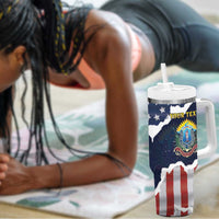 Personalized 54th Massachusetts Infantry Regiment Tumbler With Handle American Flag Heritage - Wonder Print Shop