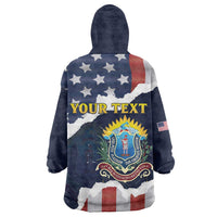 Personalized 54th Massachusetts Infantry Regiment Wearable Blanket Hoodie American Flag Heritage - Wonder Print Shop
